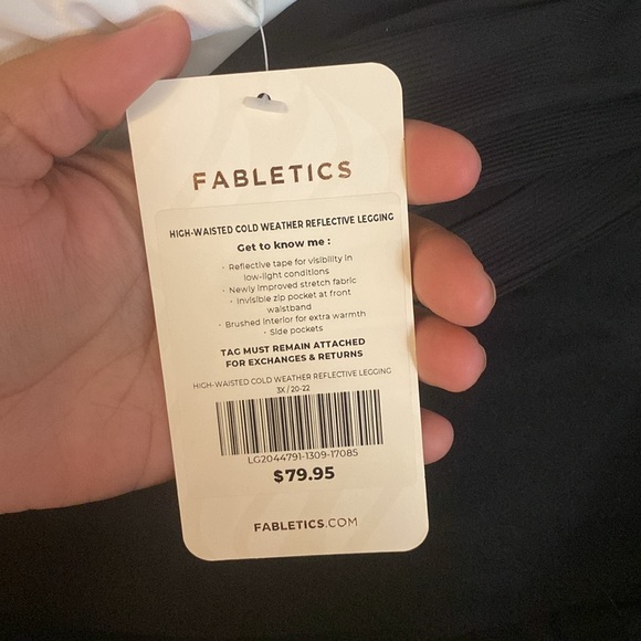 NWT- High-Waisted Cold Weather Reflective Legging - 3X - Picture 6 of 6